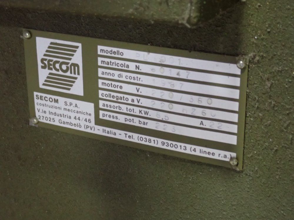Hudson Machinerysecom 1987 Hudson Machinerysecom Pl2001 Embossing Machine