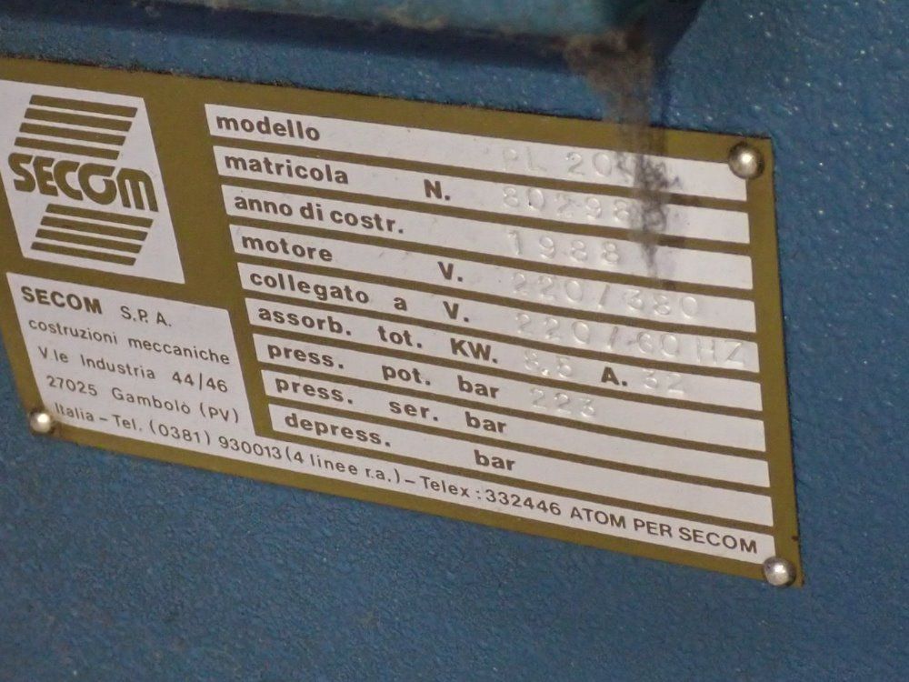 Hudson Machinerysecom 1988 Hudson Machinerysecom Pl2001 Embossing Machine
