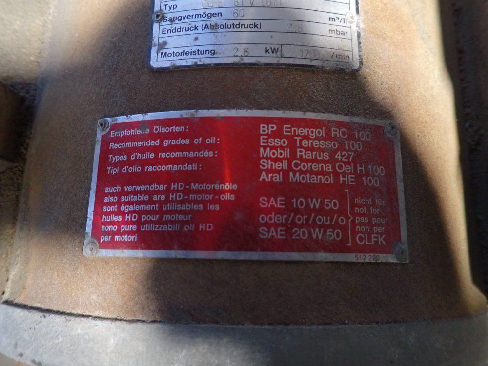 Rietschle 2.6 Kw Vacuum Pump - Cefe 6lv [01]