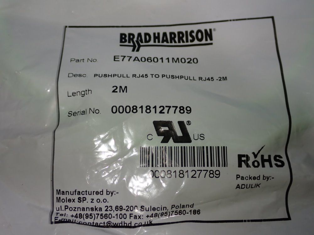 Bradharrison Electrical Cables - E77a06011m020