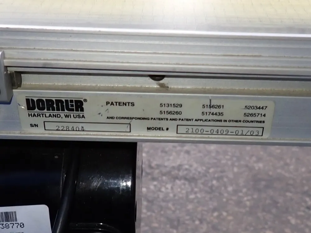 Dorner 108" X 4" Power Belt Conveyor - 2100-0409-01/03