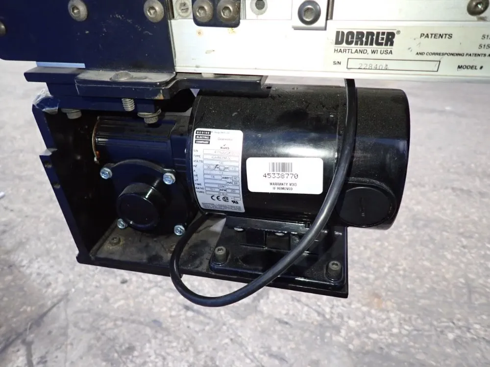 Dorner 108" X 4" Power Belt Conveyor - 2100-0409-01/03