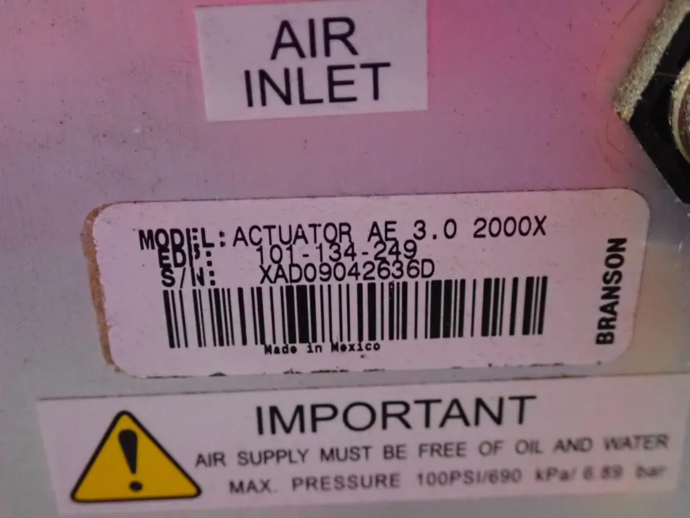 Branson 2500 W Ultrasonic Welder - Actuator Ad 3.0 2000x