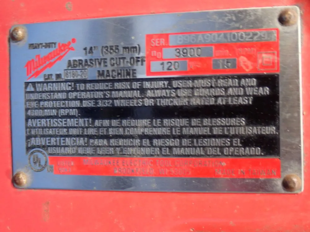 Milwaukee 14" Metal Disc Chop Saw - 6180-20