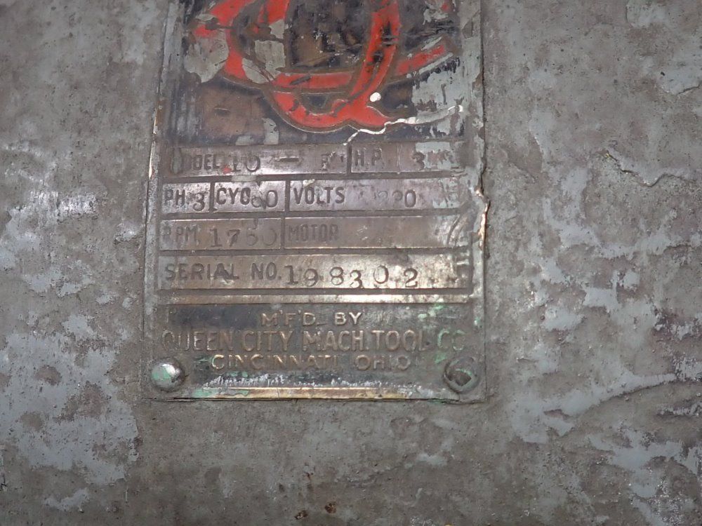 Queen City Machine Tool Co 10" Pedestal Grinder - 10-1