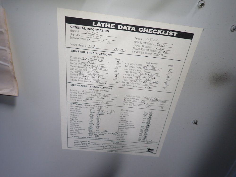 Haas Cnc Lathe - Sl 10