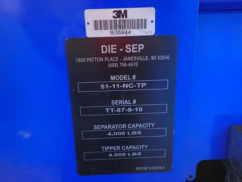 Die-sep Llc 4000 Lbs Mold Separator - 51-11-nc-tp