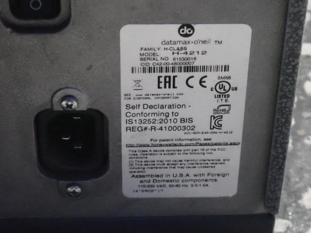 Datamax / O'neil Label Printer - H-4212