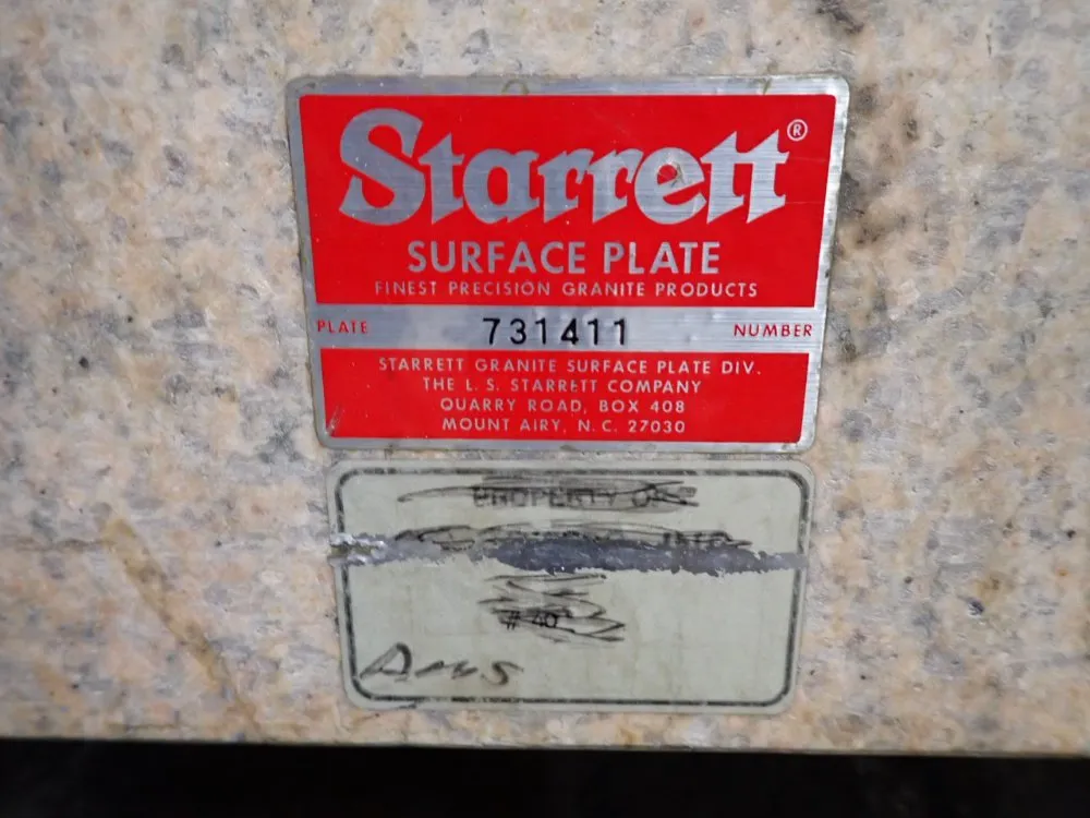 Starrett 24" X 36" Granite Surface Plate