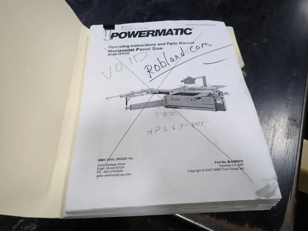 Powermatic Panel Saw - Hps-126