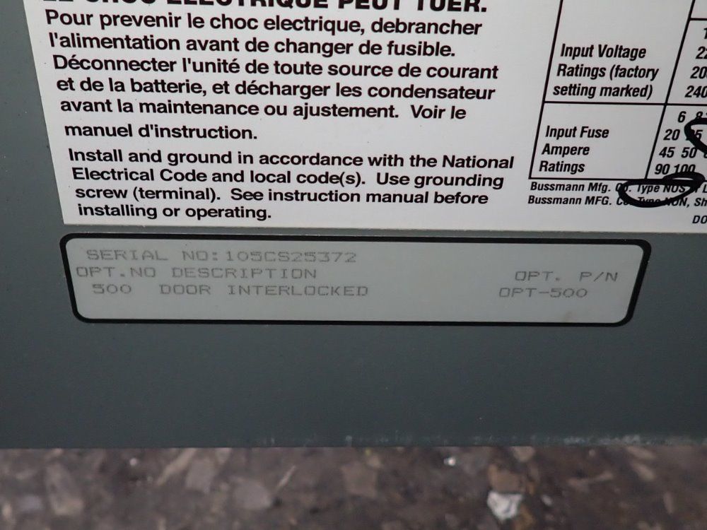 Ametek 750 Ah Battery Charger - 750c3-18