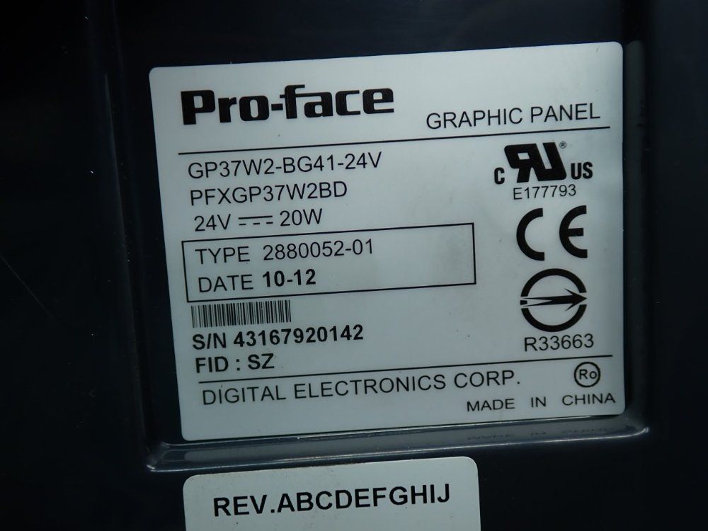 Proface 6 Inch Display Lcd Mini Quickpanel Operator Interface - Gp37w2-bg41-24v