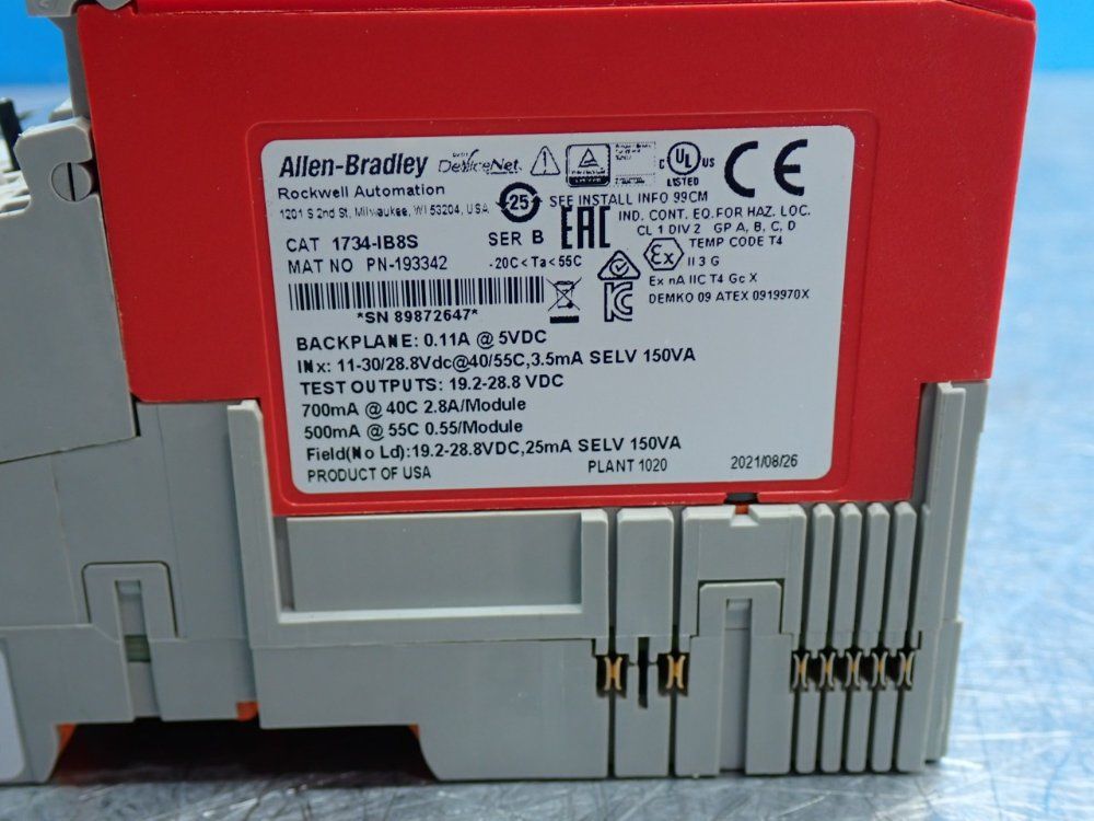 Allen Bradley Network Adapter Module & 1734ib8s - 1734-aentr