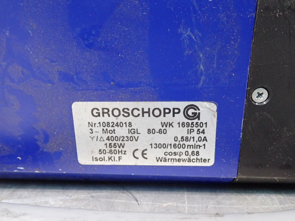 Groschopp 155 Watt Gear Motor - Wk1695501