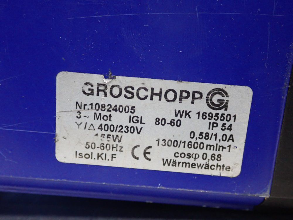 Groschopp 155 Watt Gear Motor - Wk1695501