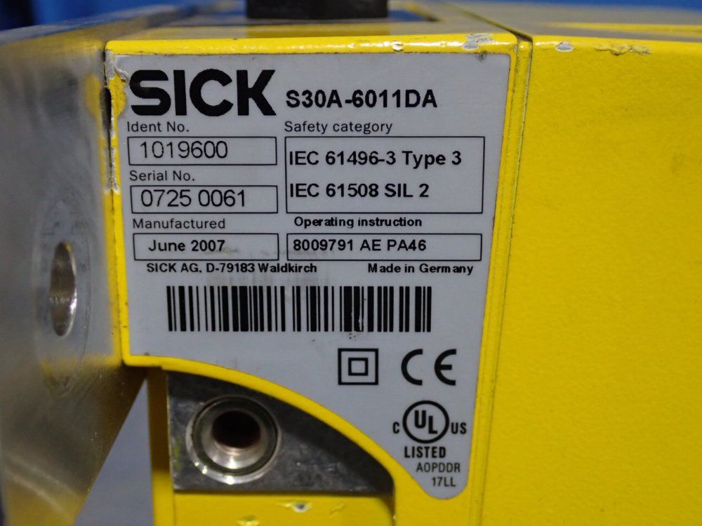 Sick Safety Laser Scanner - S30a-6011da