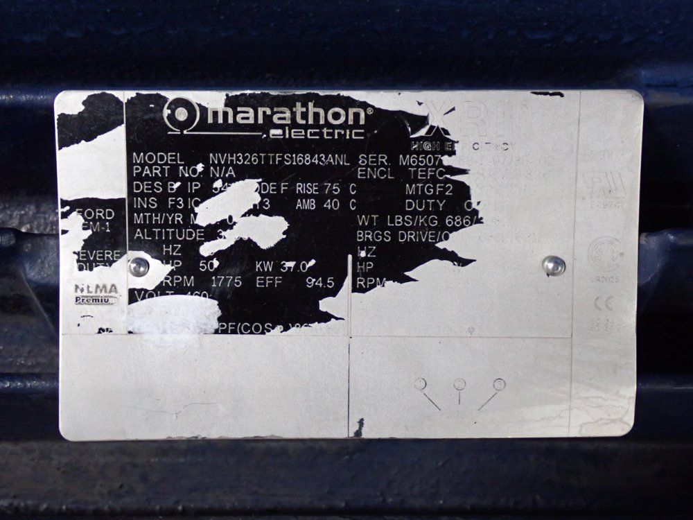 Marathon 50 Hp Motor - Nvh326ttfs16843anl