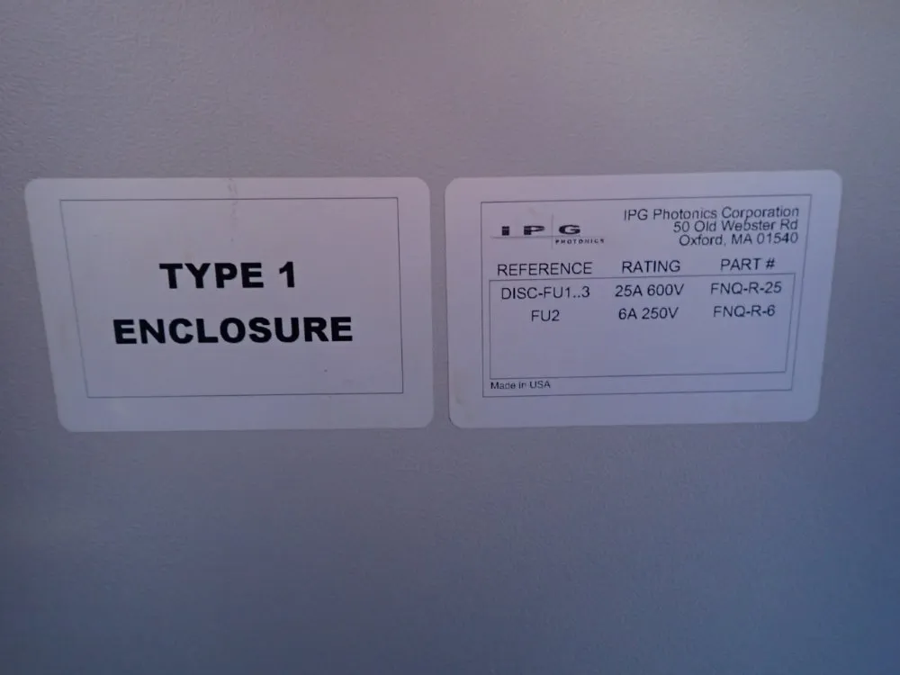 Ipg Photonics 18.4 Kw 62500 Btuh Chiller - Lc170. 01-a. 3. 5/6