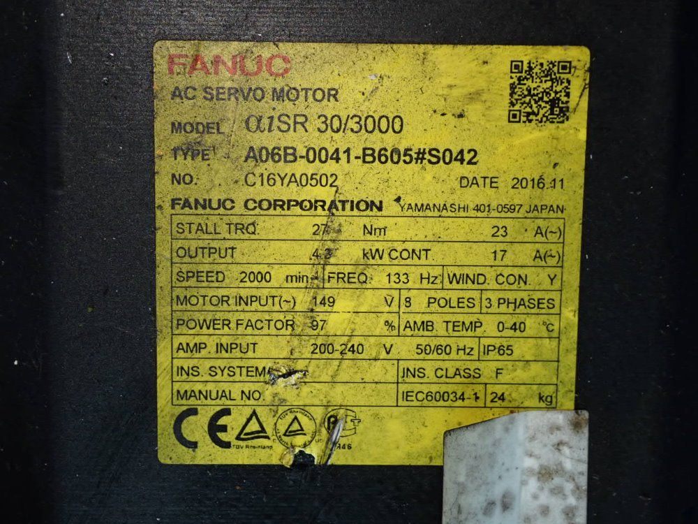 Fanuc Servo Motor - A06b-0041-b605#s042