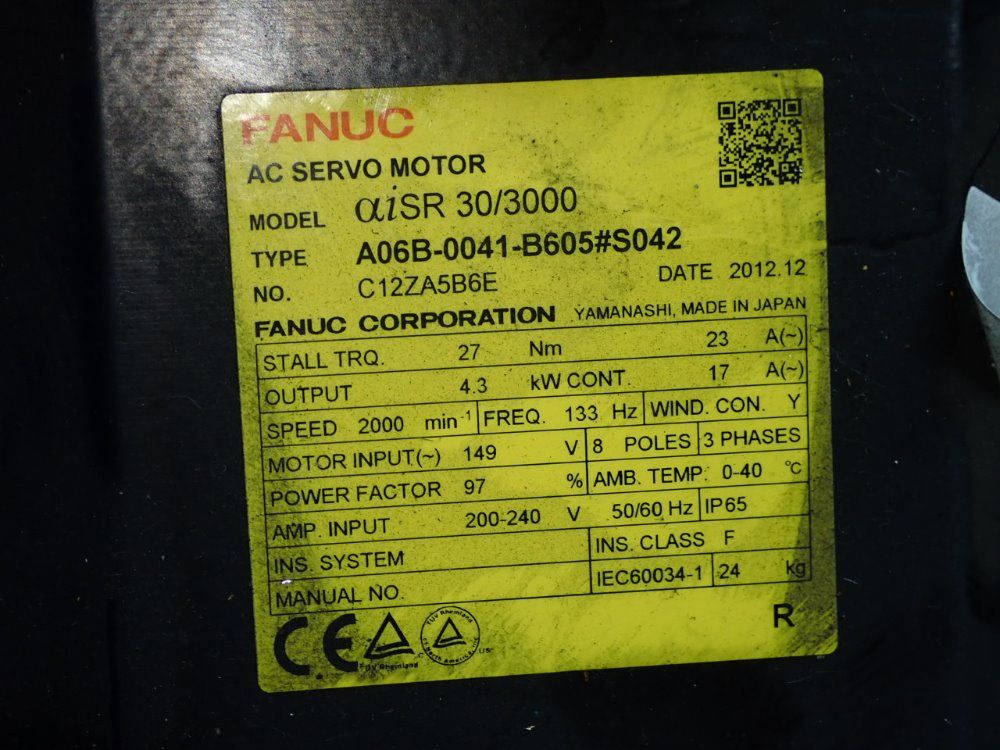 Fanuc Servo Motor - A06b-0041-b605#s042