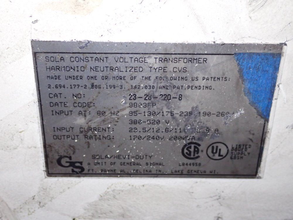 Sola/hevi-duty Transformer - 23-28-220-8