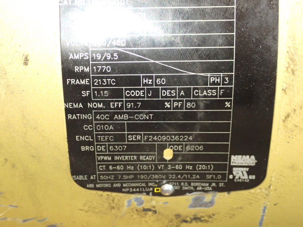 Baldor Reliance 7.5 Hp Motor - Cem3710t