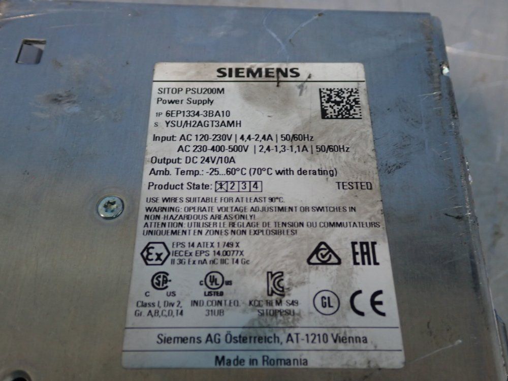Siemens Psu200m Power Supply - 6ep1334-3ba10