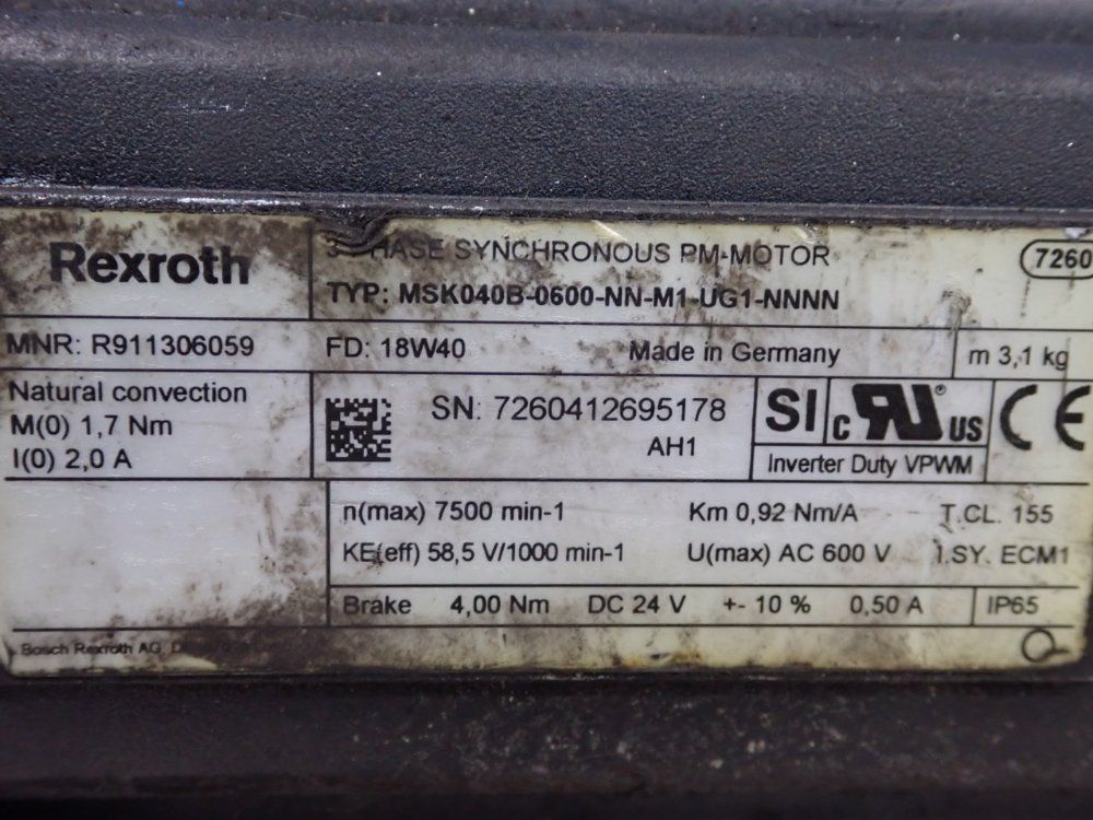 Rexroth Servo Motor - R911306059