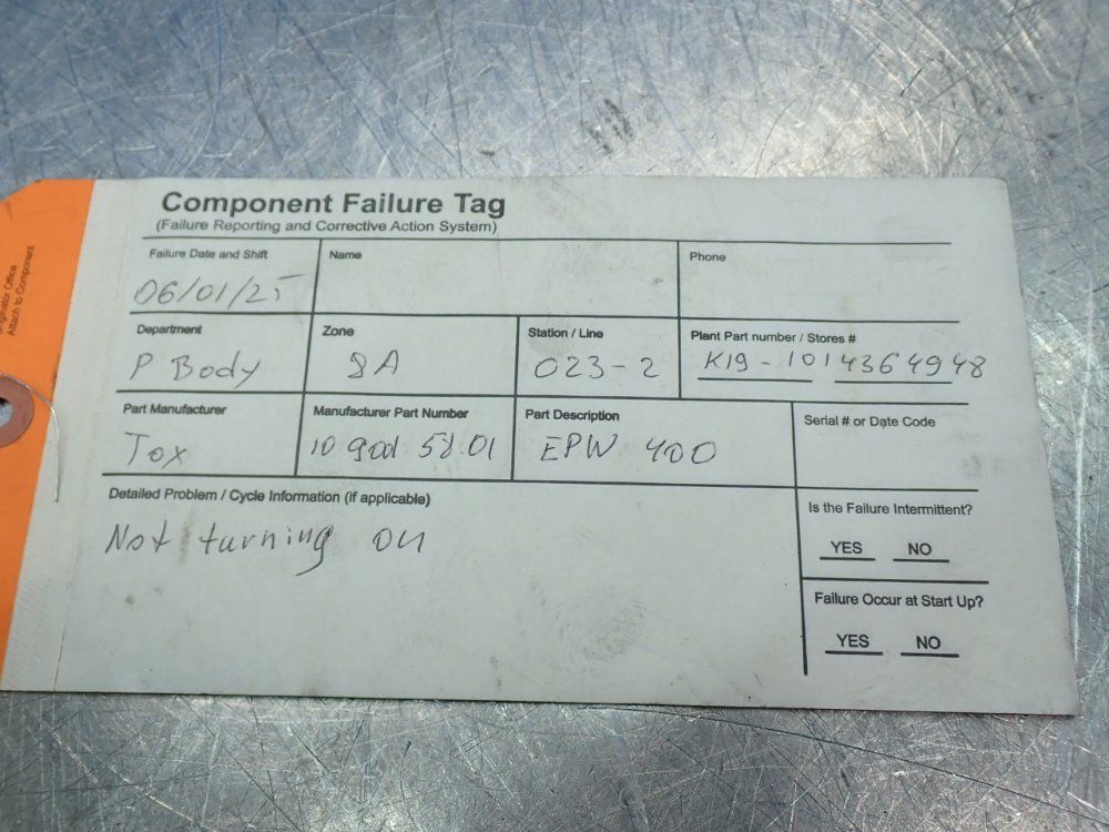 Tox Pressotechnik Operator Touch Panel Unit - 10900158.01