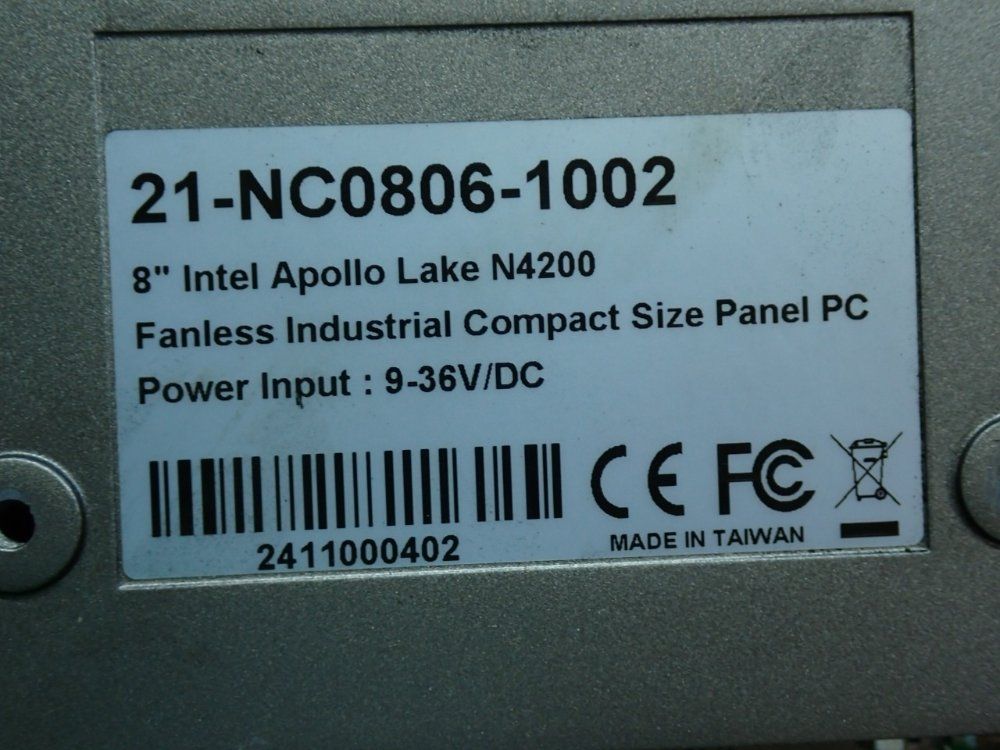 Apollo Lake N4200 Fanless Industrial Panel Pc - 21-nc0806-1002
