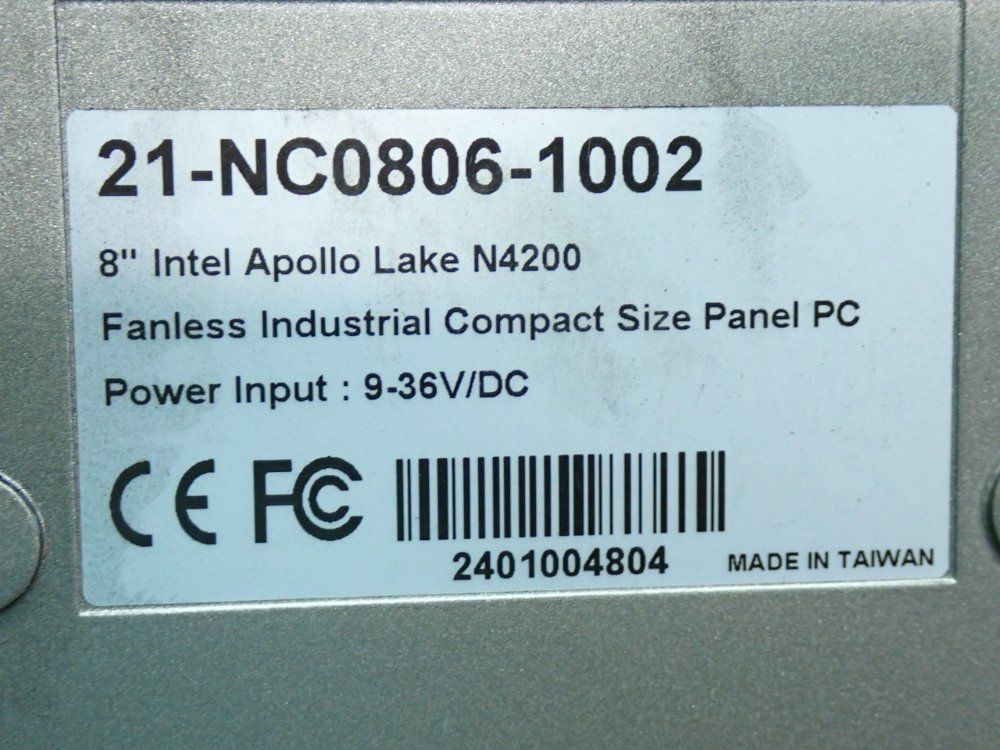 Apollo Lake N4200 Fanless Industrial Panel Pc - 21-nc0806-1002