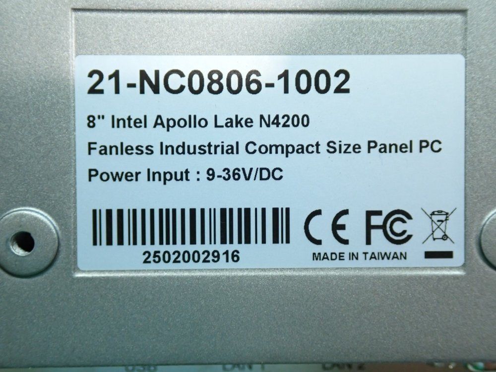 Apollo Lake N4200 Fanless Industrial Panel Pc - 21-nc0806-1002