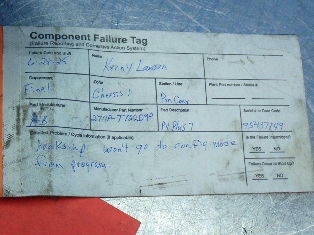 Allen Bradley Panelview Plus 7 Operator Interface - 2711p-t7c22d9p