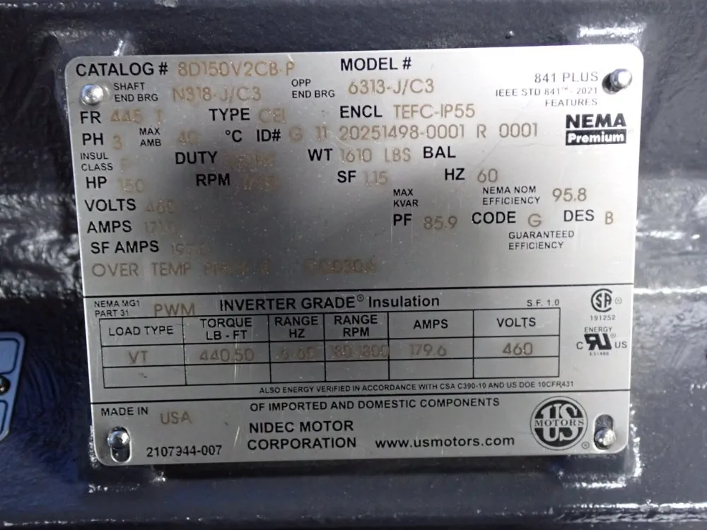 Us Motors 150 Hp Motor - 20251498-100