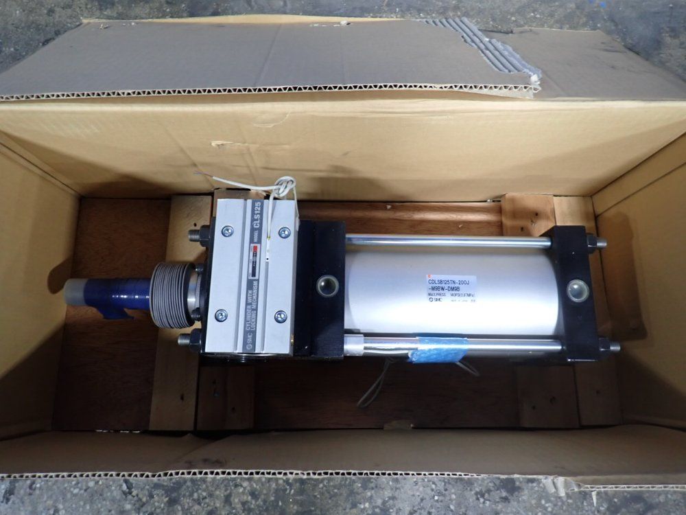 Smc Pneumatic Cylinder W/ Locking Mchanism - Cdlsb125tn-200d-m9bw-dm9b