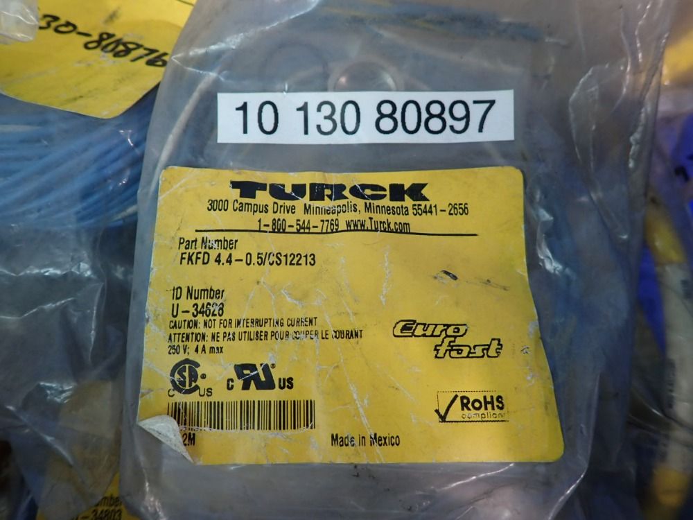 Turck Double-ended Cordset, Sensor Cable,