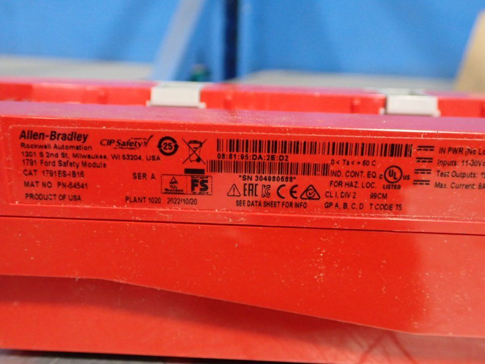 Allen Bradley Safety Module - 1000f-1791es-ib16