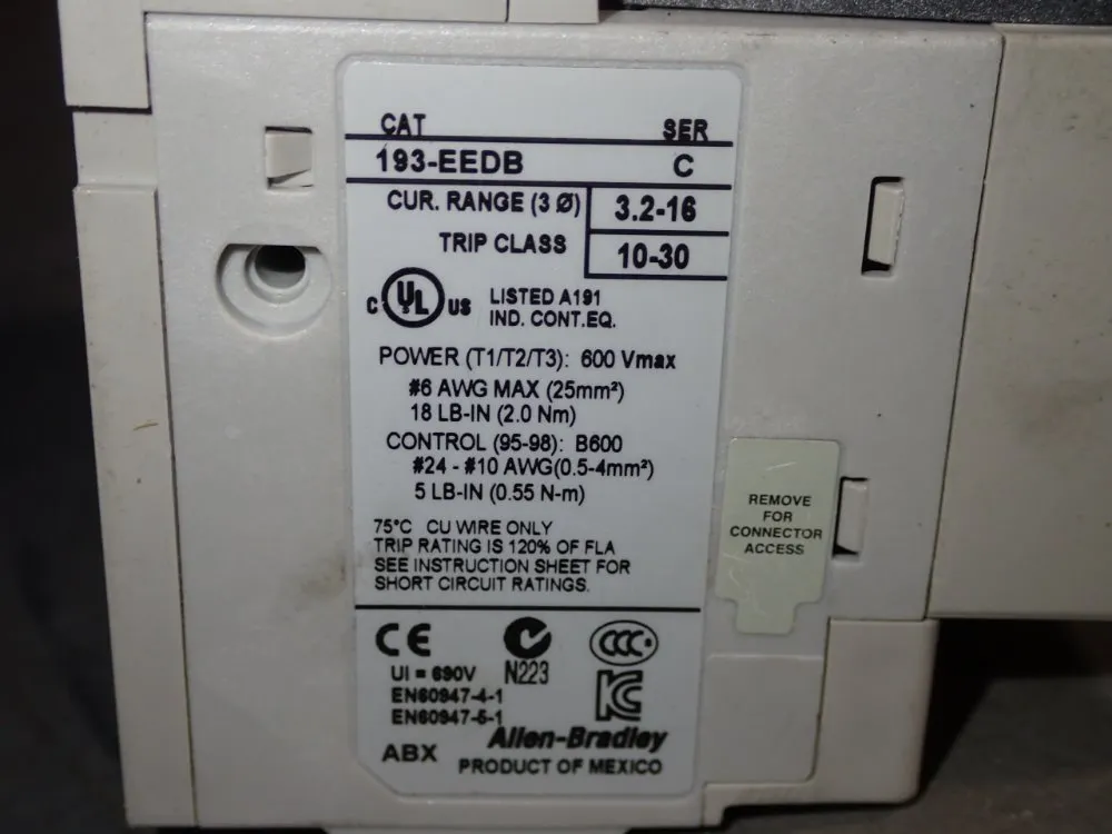 Allen Bradley Overload Relay - 193-eedb