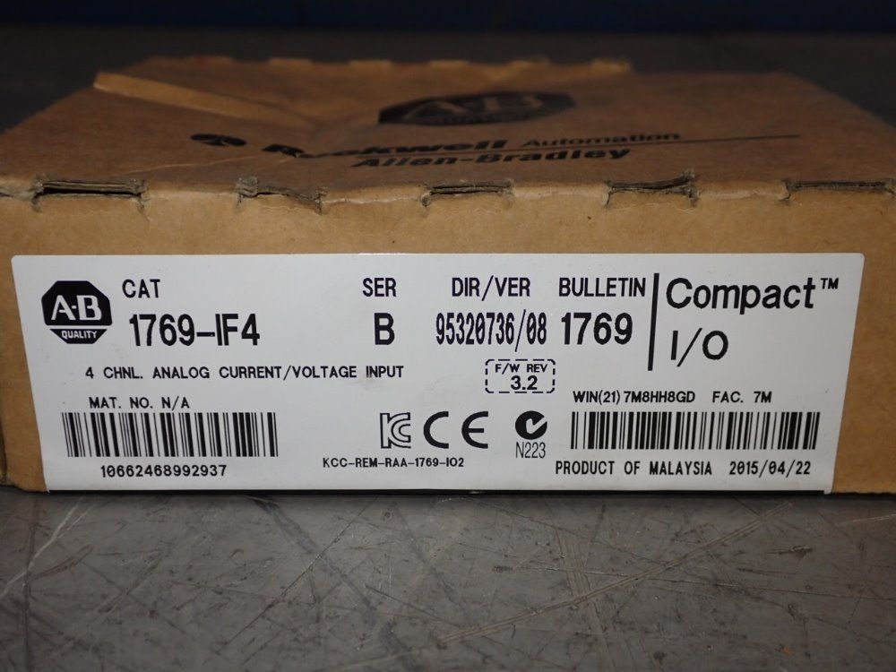 Allen Bradley Analog Current/voltage Input - 1769-if4