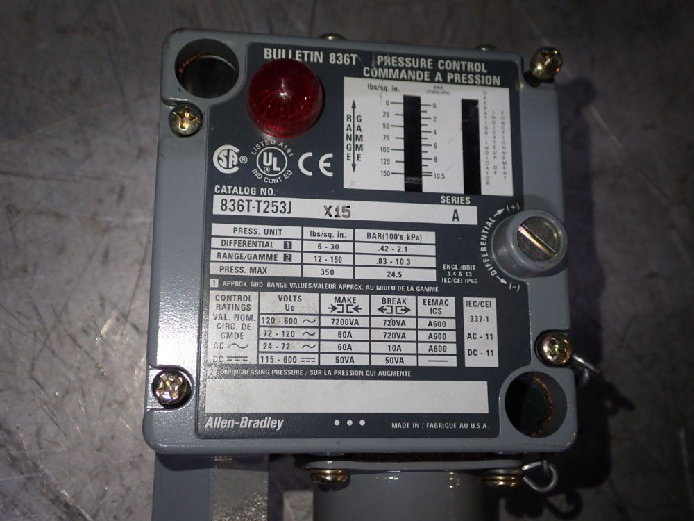 Allen Bradley Pressure Control - 836t-t253jx15