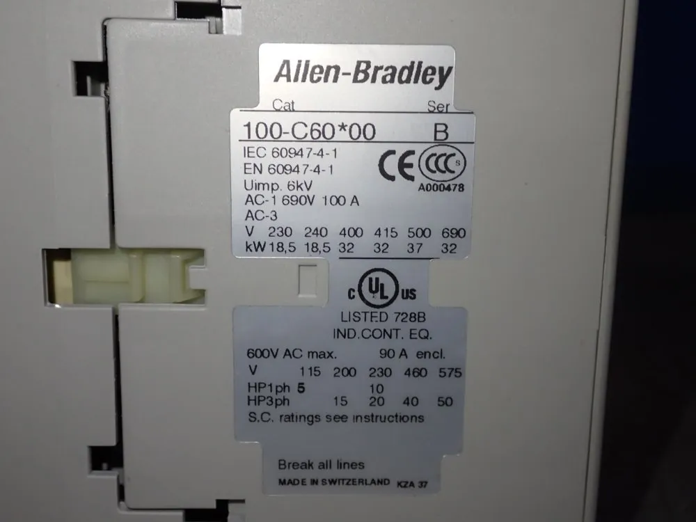 Allen Bradley Rail/panel Adapter - 100-c60*00