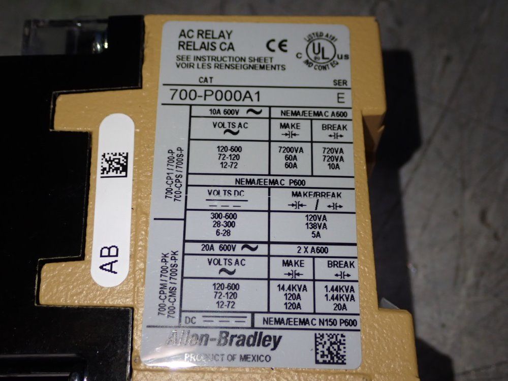 Allen Bradley Ac Relay - 700-p000a1