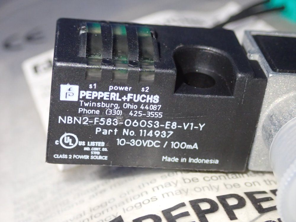 Pepperl Fuchs Proximity Switch - Nbn2-f583-060s3-e8-v1-y
