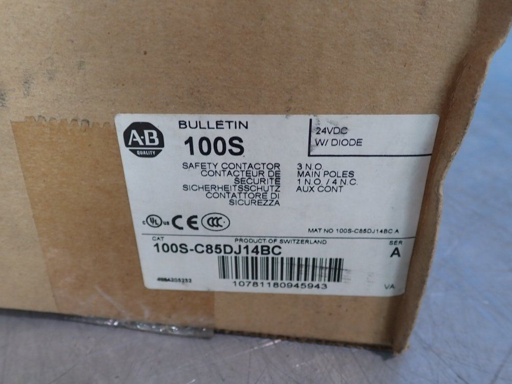 Allen Bradley Safety Contactor - 100s-c85dj14bc