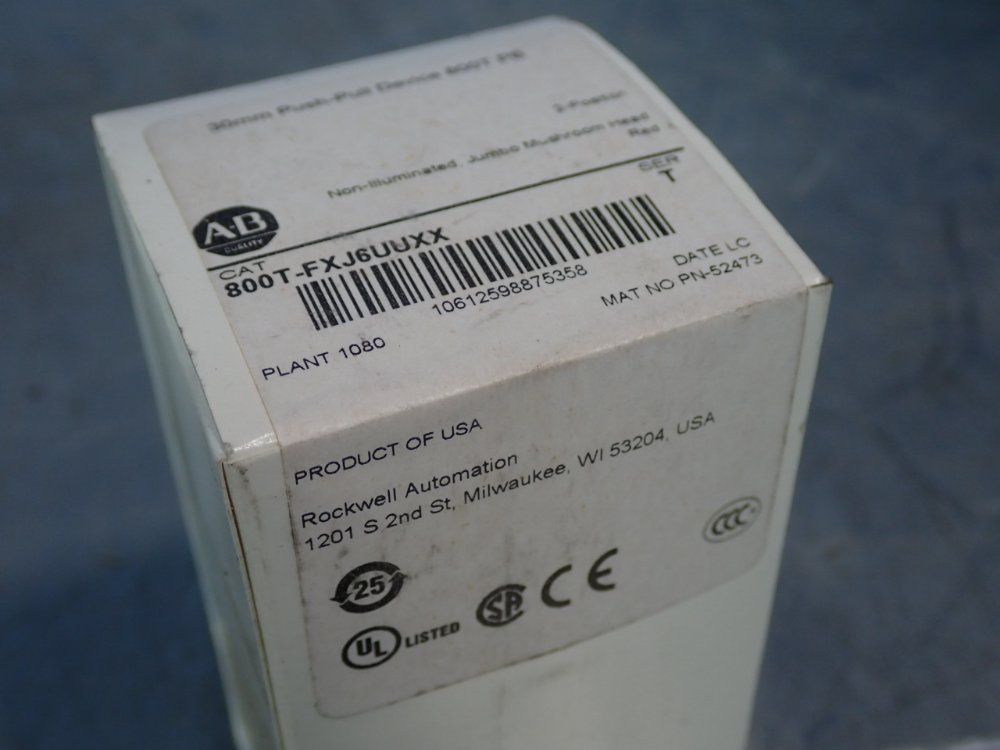 Allen Bradley Push-pull Device - 800t-fxj6uuxx