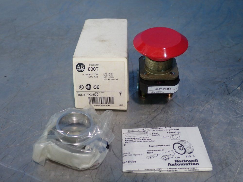 Allen Bradley Push Button - 800t-fxj6d2