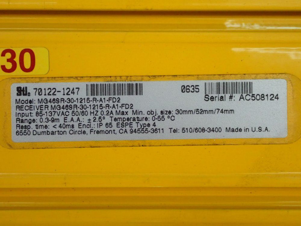 Sti 48" Light Curtain - Mg46sr-30-1216-r-a1-fd2