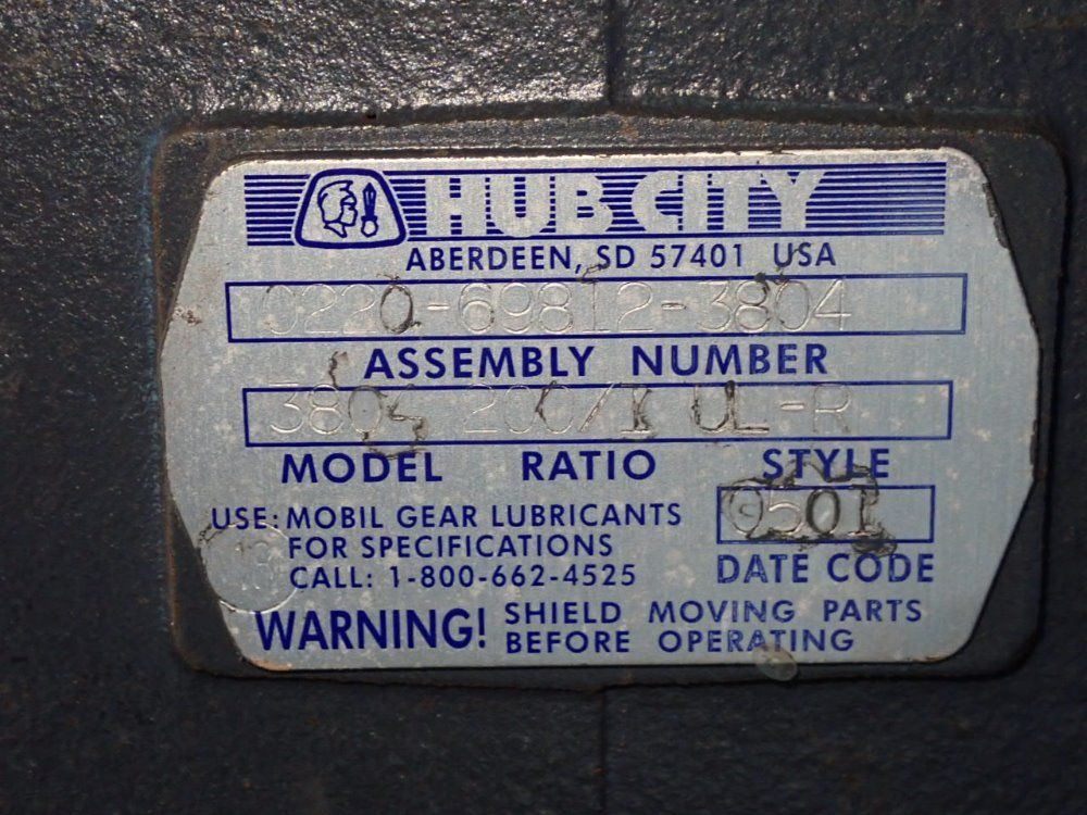 Hub City 200:1 Ratio Gear Reducer - 0220-69812-3804