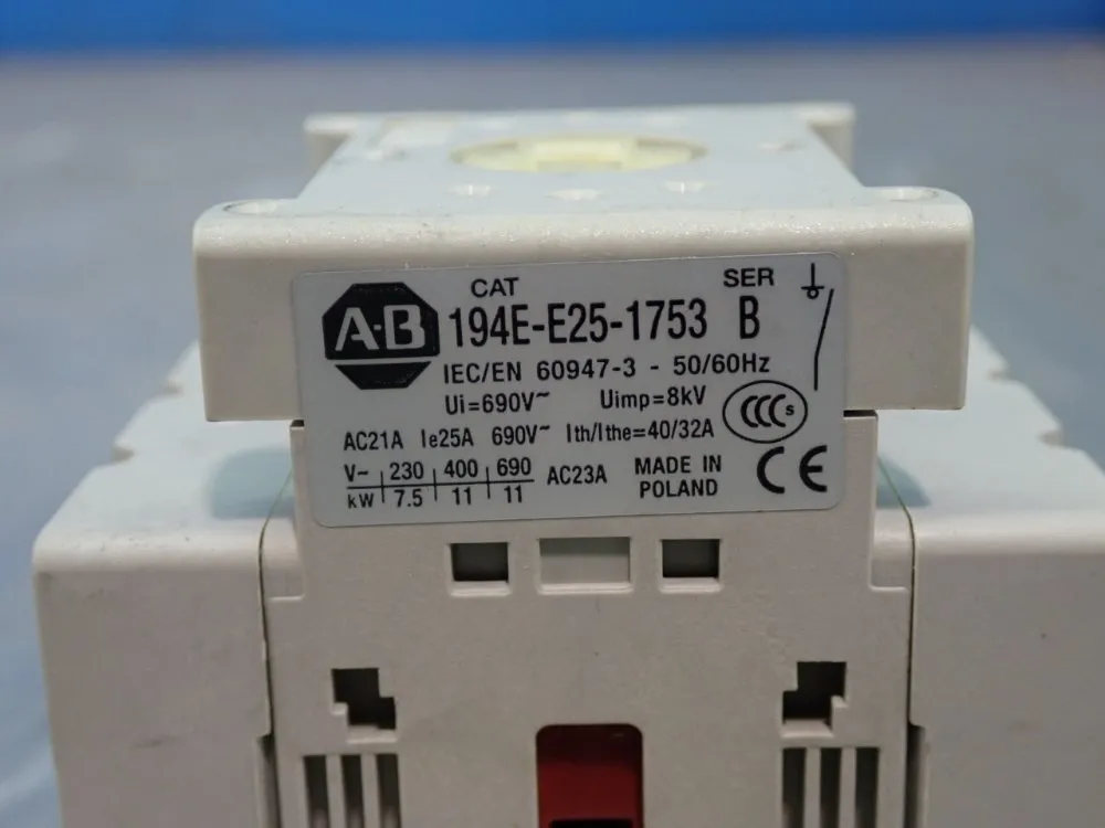 Allen Bradley Front Mount Load Switch - 194e-e25-1753