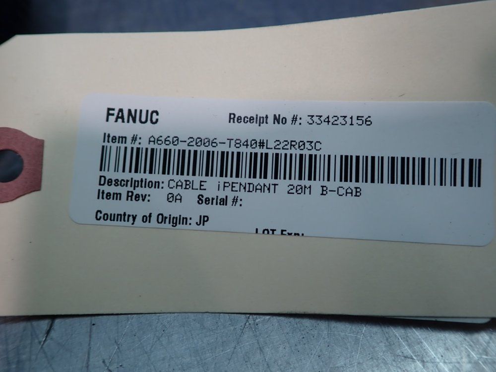Fanuc Teach Pendant Cable - A660-2006-t840